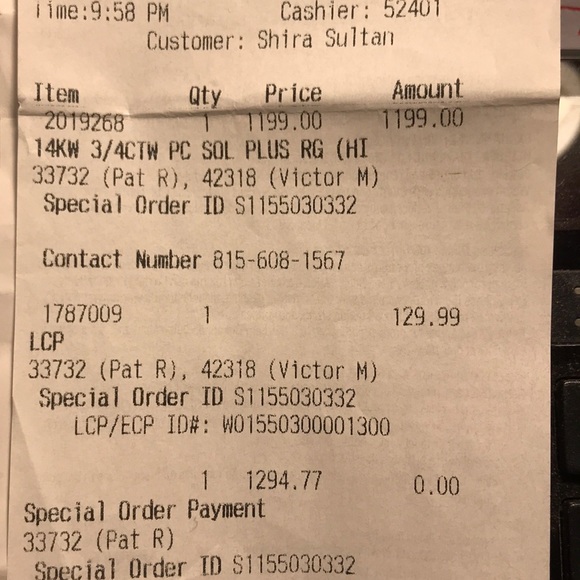 💞SOLD💞 White Gold 3/4 Ct wedding Ring size 4. - Picture 7 of 7